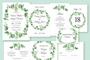 Eucalyptus Greens Wedding Suite, an Invitation Template by HannaSymo (Thumbnail 3 of 14)