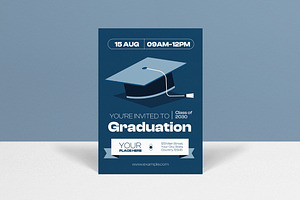 Minimalist Graduation Invitation, a Card Template by graphicook