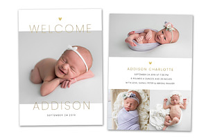 Birth Announcement Template CB138