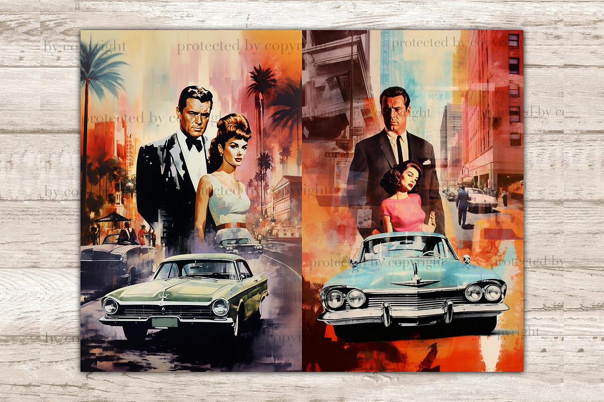 Retro Cinema Junk Journal Pages, a Person Illustration by GlamArtZhanna (Photo 5 of 9)