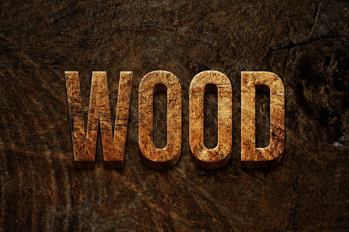 Rustic Wooden 3D Text Style, a Layer Style Add-On by yokbisayok (Photo 2 of 3)
