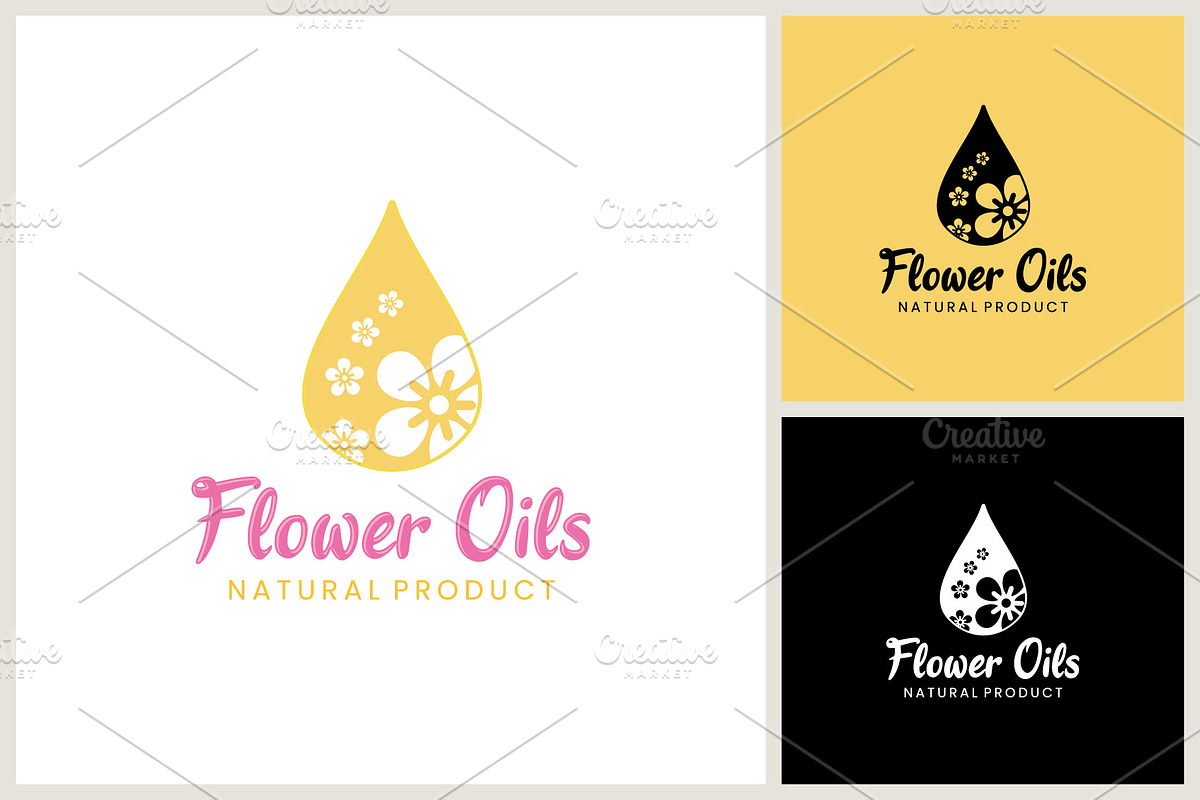Floral Essential Oil Logo, a Branding & Logo Template by Atlantis X Nurman Arbai (Photo 1 of 2)