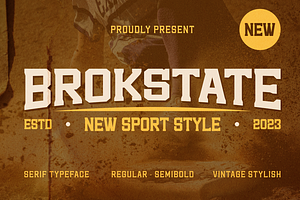 Brokstate Font