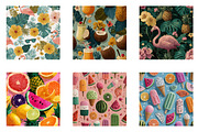 Summer Digital Paper Set, a Pattern Graphic by CreationArt (Thumbnail 4 of 7)