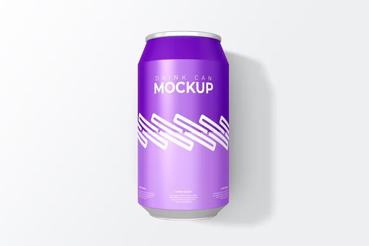 Drink Cans Mockup Template Set, a Cups & Container Mockup by GearShift (Photo 5 of 5)