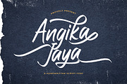 Angika Jaya - Handwritten Font, a Script Font by StringLabs (Thumbnail 1 of 11)
