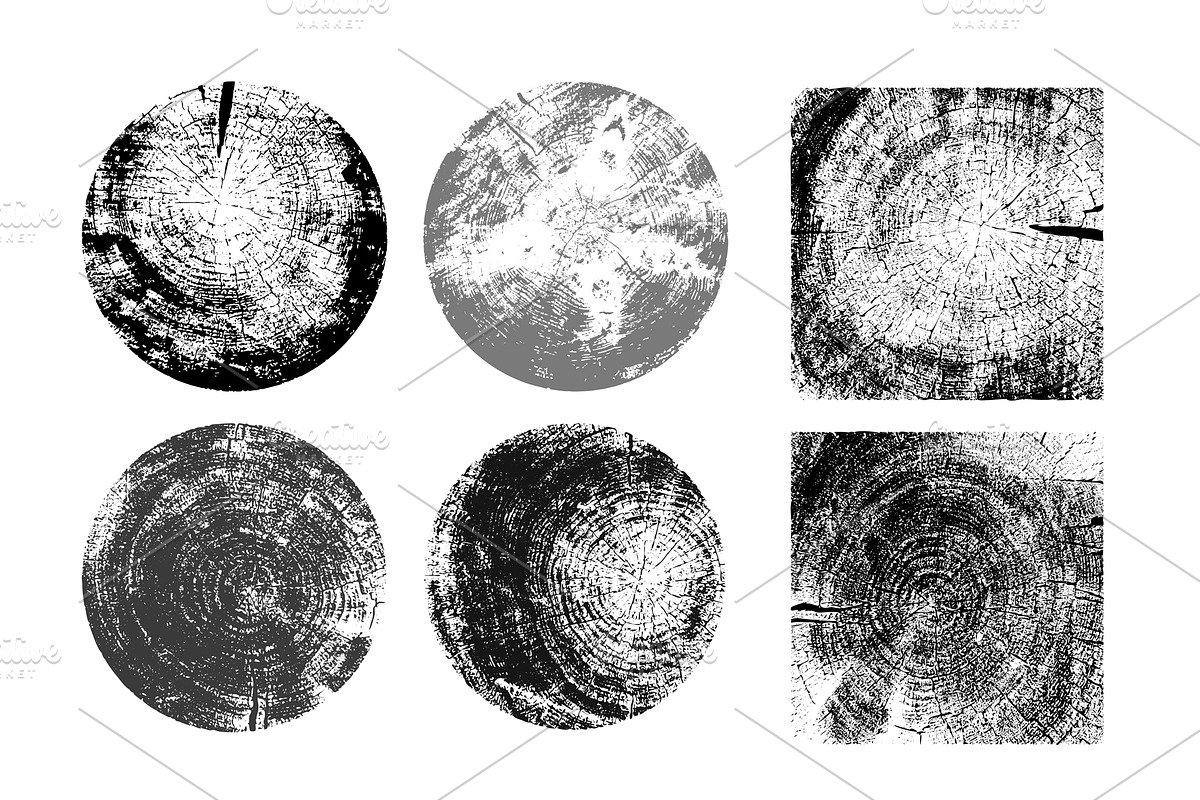 Big set of tree rings background., a Texture Graphic by Vector photo shop (Photo 3 of 4)
