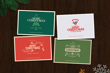 Typography Christmas Card, a Print Template by DesignWorkz