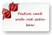 Festive card with red satin bow, a Decorative Illustration by Vjom (Thumbnail 1 of 2)