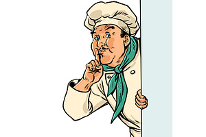 Pop Art Retro The chef signals for, a Person Illustration by studiostoks