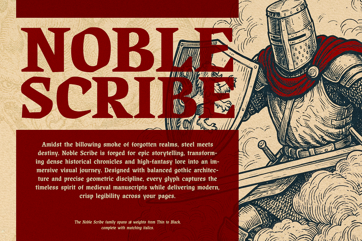 Noble Scribe – Editorial BlackLetter, a Blackletter Font by ALV_TypeFoundry (Photo 4 of 18)