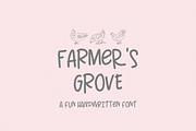 Farmer's Grove Handwritten Font, a Handwritten Font by Beck McCormick (Thumbnail 1 of 10)