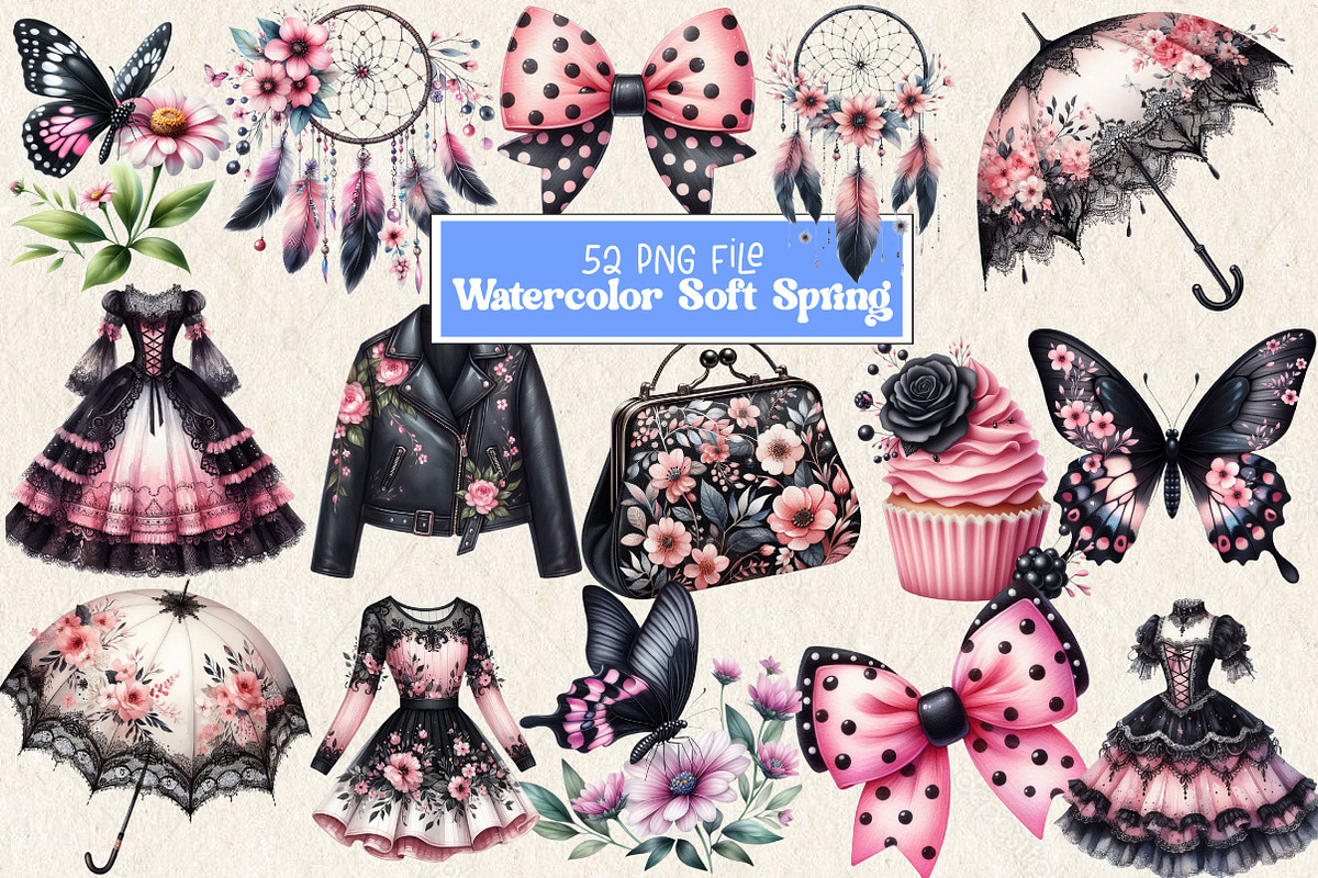 Watercolor Soft Spring Sublimation B, an Illustration by Wow Magic (Photo 1 of 2)