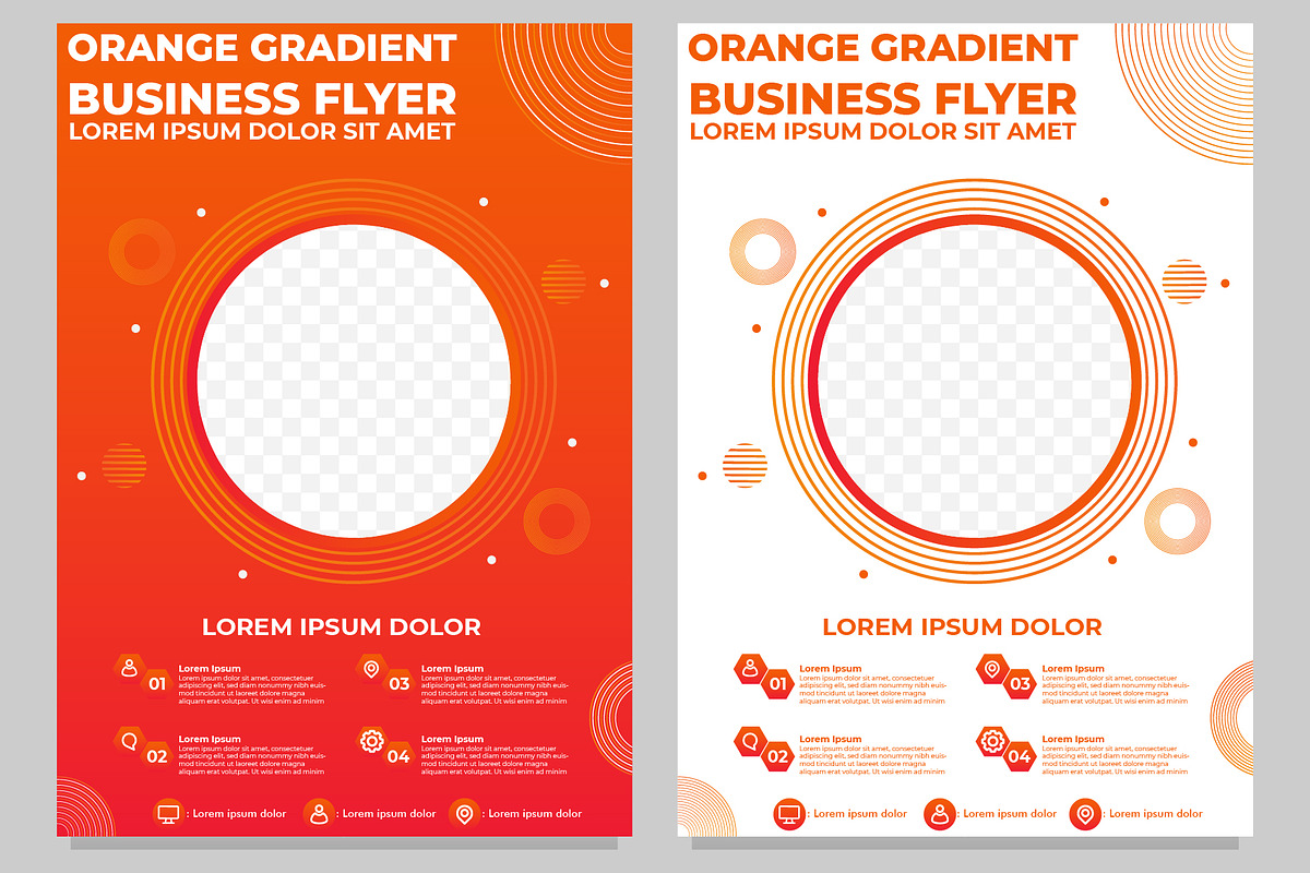 Orange Gradient Business Flyer, a Templates & Theme by sekitarief
