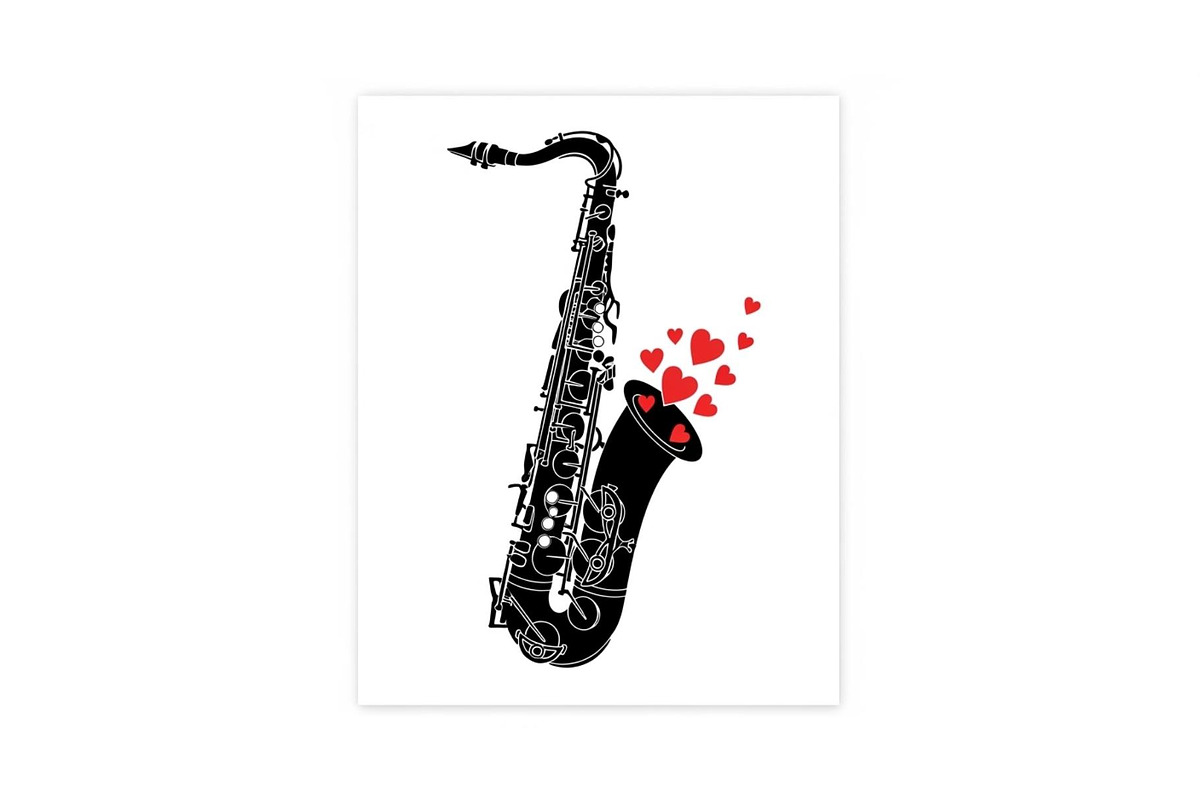 Saxophone Music Love Vector Bundle, an Illustration by Designs_River (Photo 28 of 51)