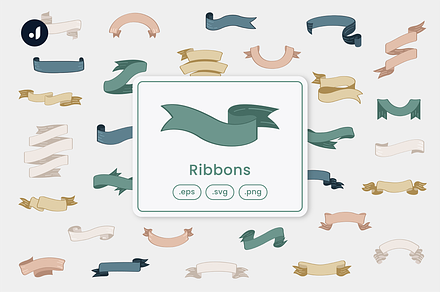 Ribbons Illustration, an Object Graphic by Jump Studio