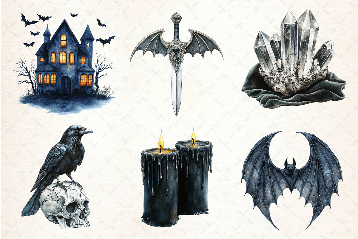 Dark halloween Sublimation Clipart, an Illustration by Dream Creation (Photo 4 of 7)