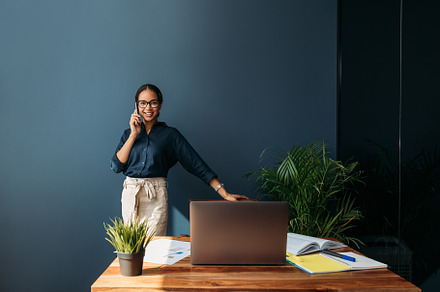 Confident entrepreneur looking, a Business Photo by Artem Varnitsin