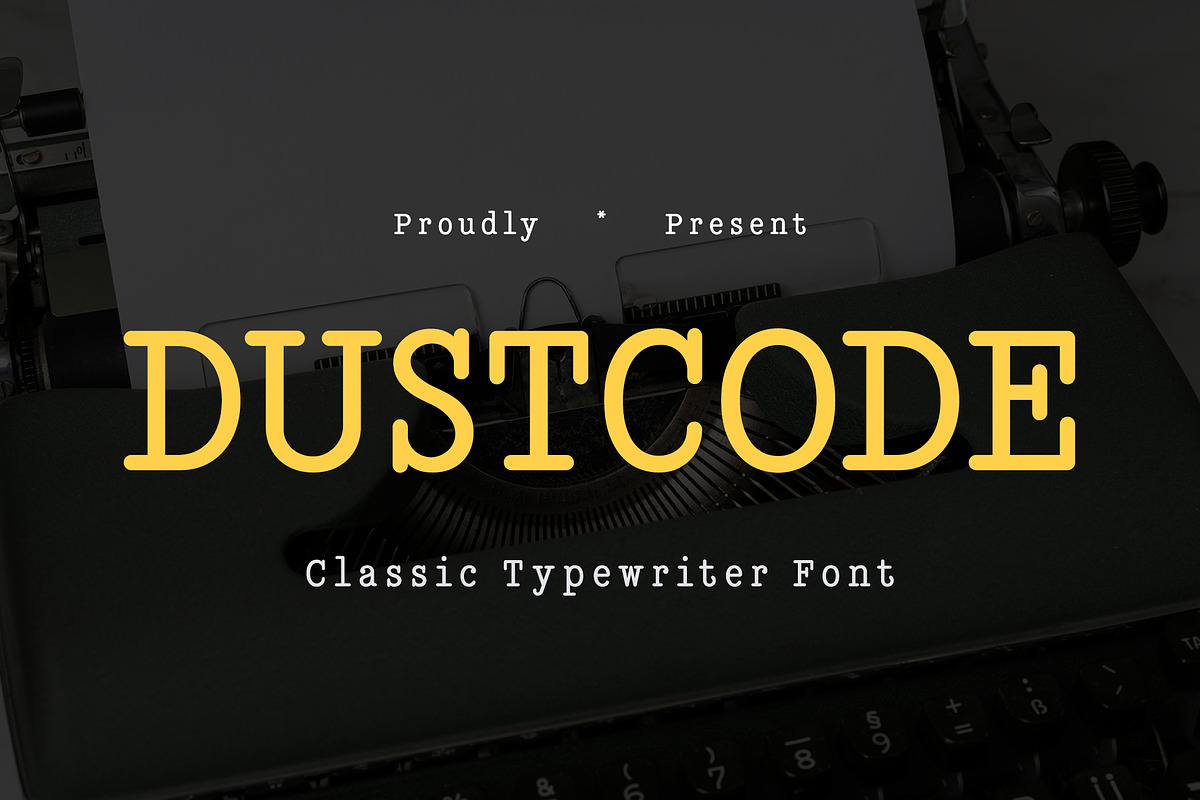Dustcode - Classic Typewriter Font, a Serif Font by Typia Nesia (Photo 1 of 12)