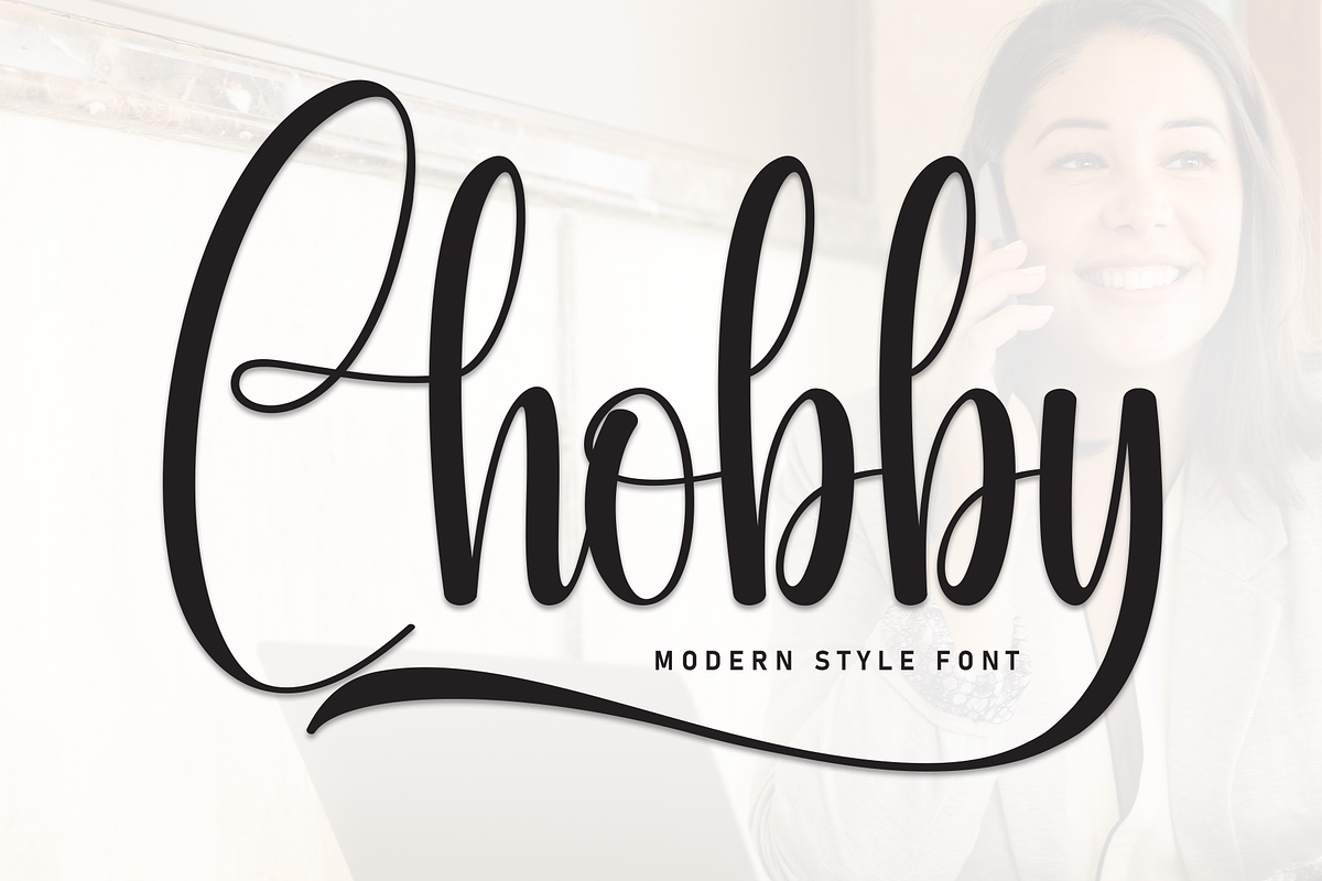 Chobby | Script Font, a Handwritten Font by Scratchones (Photo 1 of 9)