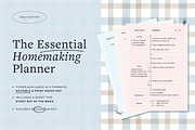 Essential Daily Home School Planner, a Stationery Template by Kin Design (Thumbnail 1 of 5)