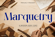 MARQUETRY - Modern Serif Duo, a Serif Font by PaperMoon (Thumbnail 1 of 14)