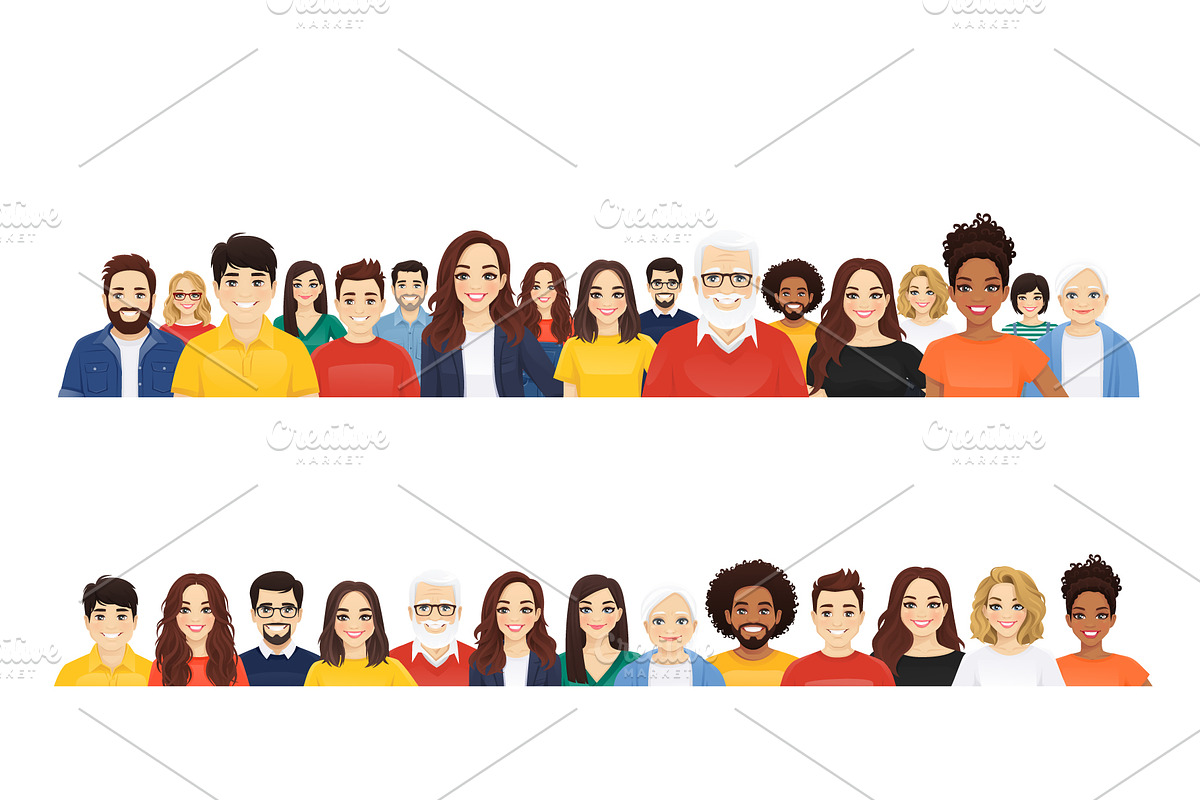 Vector characters set, a Person Illustration by Volha Hlinskaya (Photo 4 of 6)