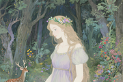 Ophelia in the Water, an Illustration by TesMarteaux (Thumbnail 1 of 4)