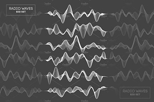 Radio waves vector set., a Technology Illustration by RDShop