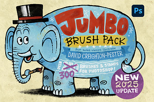 JUMBO Brush Pack for Photoshop, a Brush Add-On by David Creighton-Pester