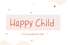 Happy child -  A Handwritten font