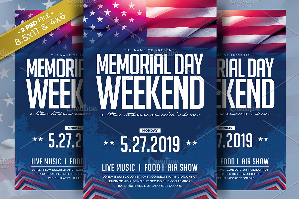Memorial Day Flyer, a Flyer Template by AyumaDesign
