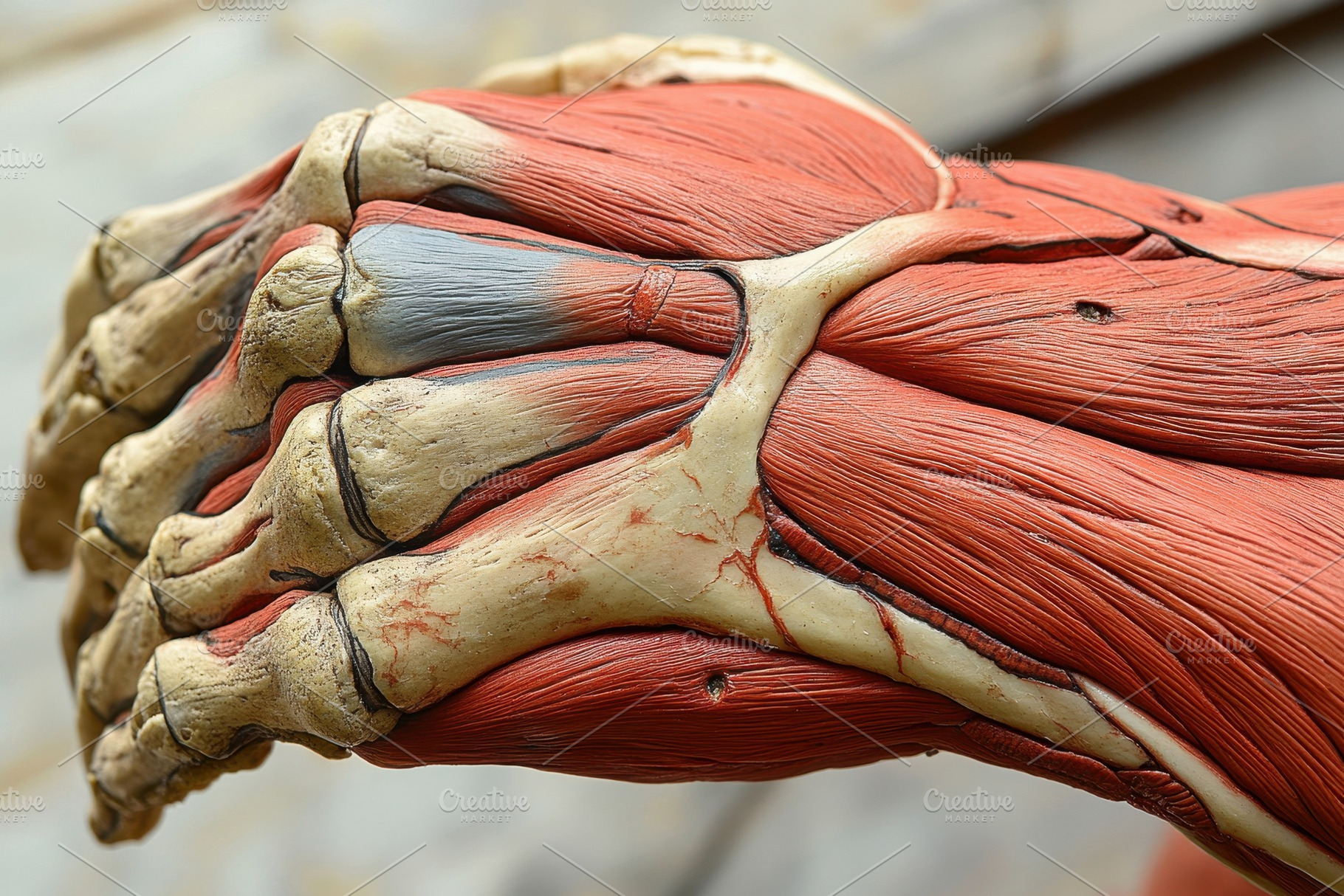 Detailed view of human hand anatomy, a Photo by Tanuart