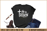 He is Risen Easter & Christian SVG, a Seasonal Illustration by Handy Arts Studio (Thumbnail 2 of 3)