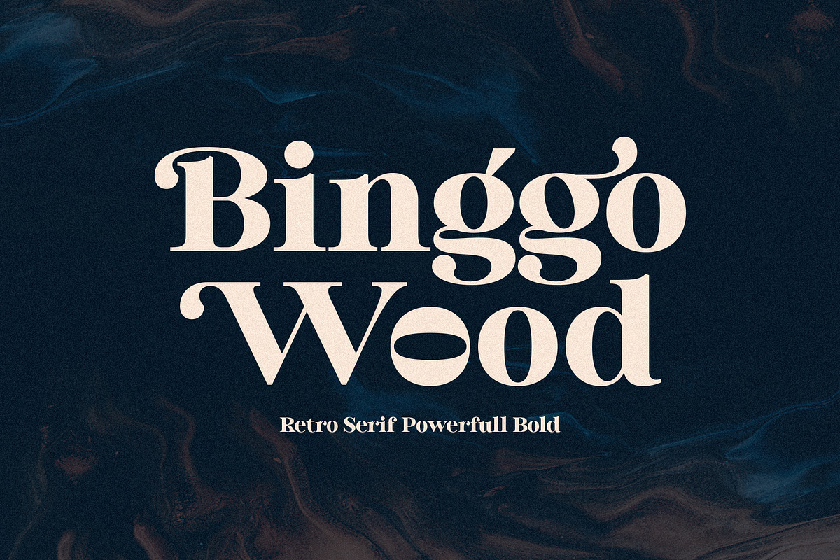 Binggo Wood Display, a Serif Font by Genesis Lab (Photo 1 of 14)