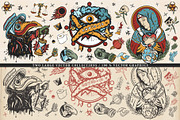 Coronavirus old school tattoo, a Background Graphic by intueri (Thumbnail 2 of 7)