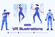 VR Illustration Art Set, a Technology Illustration by Brickclay (Thumbnail 1 of 9)