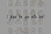 Cute Capybara and Fresh Fruits, a Seasonal Illustration by Palau (Thumbnail 9 of 12)