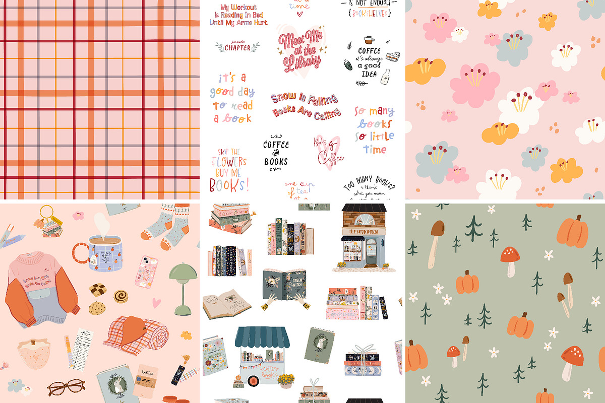 Book Lovers & Bookworms clipart, an Object Illustration by Ruslana Lubenets (Photo 12 of 15)