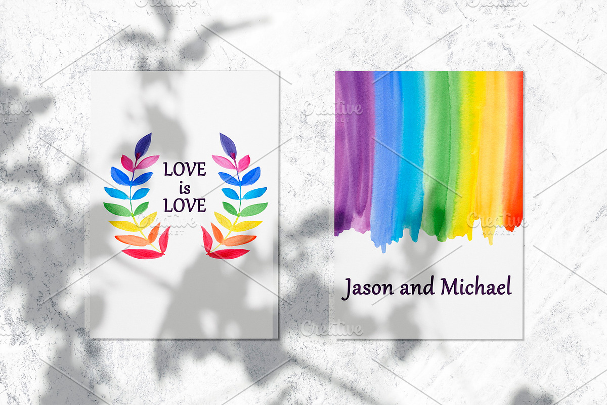 Watercolor Rainbow Clipart & Pattern, an Illustration by ArtIrisArt (Photo 10 of 22)