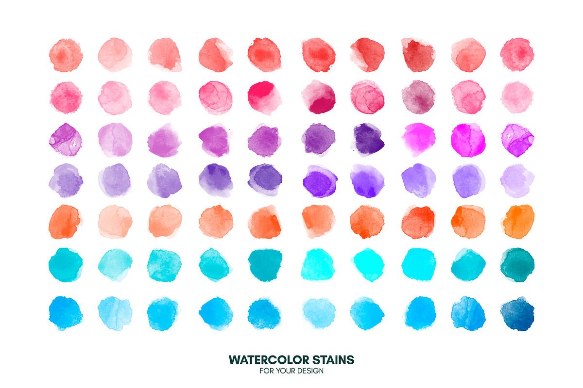 Huge set watercolor vector stains, a Texture Graphic by Ibrin's Shop (Photo 4 of 14)