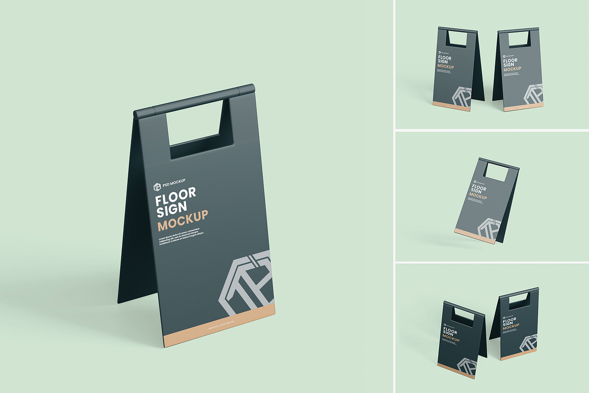 Floor Sign Mockup, an Advertising Mockup by tiyasprabawa (Photo 1 of 5)