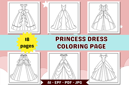 Princess Dress Coloring Page