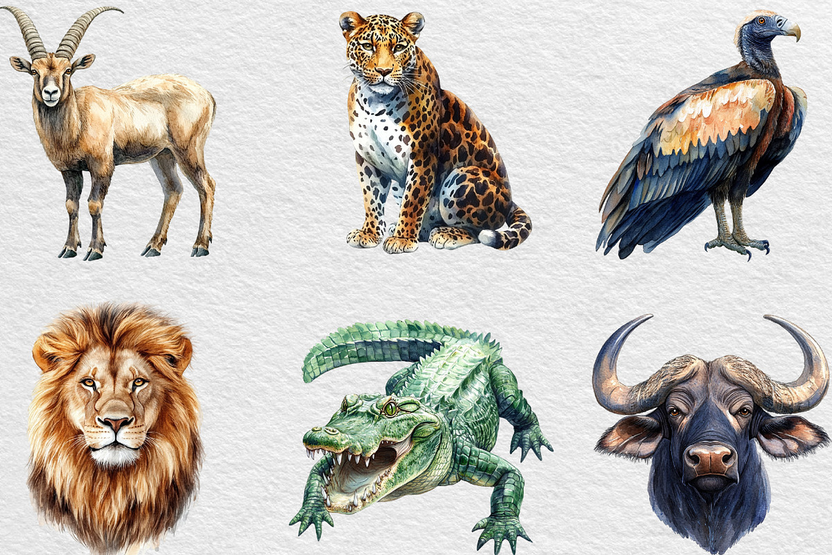 Wild Animals Of Africa PNG, an Illustration by Black Bird Studio (Photo 3 of 6)