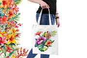 Tropical Flowers Watercolor Sublimat, a Decorative Illustration by ElenazlataArt (Thumbnail 4 of 4)