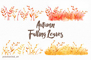 Autumn falling leaves, an Animal Illustration by Colibri Watercolor (Thumbnail 9 of 10)