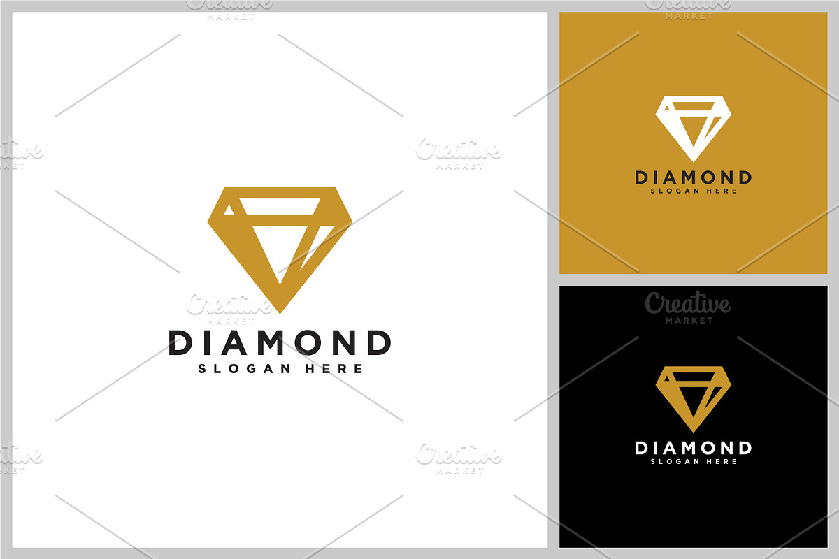 diamond jewelry vector design, a Branding & Logo Template by quadrazo