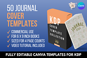 KDP 50 Journal Cover Bundle Canva, a Magazine Template by Self Publishing Magic (Thumbnail 1 of 8)