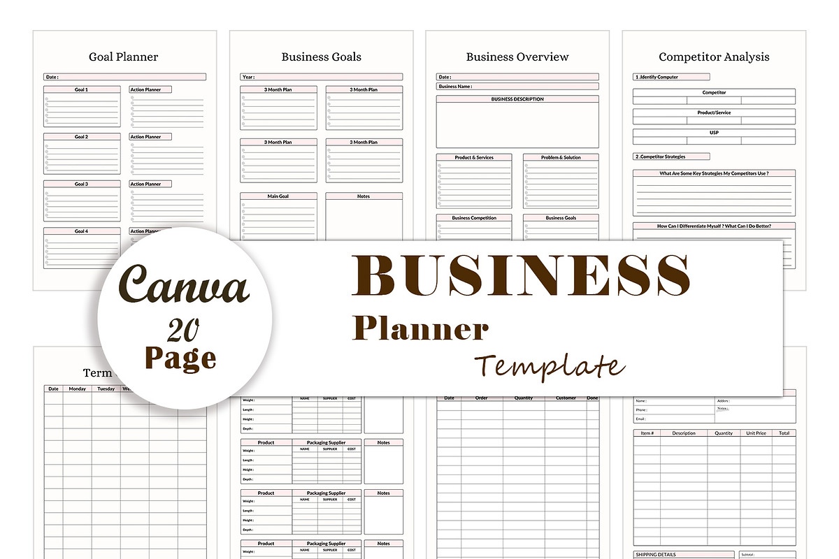 Business Planners Bundle CANVA, a Stationery Template by DesignByStore (Photo 1 of 5)