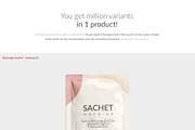 2 Types Sachet 18x Mock-ups, a Print Template by Mocca Mockups Store (Thumbnail 3 of 6)